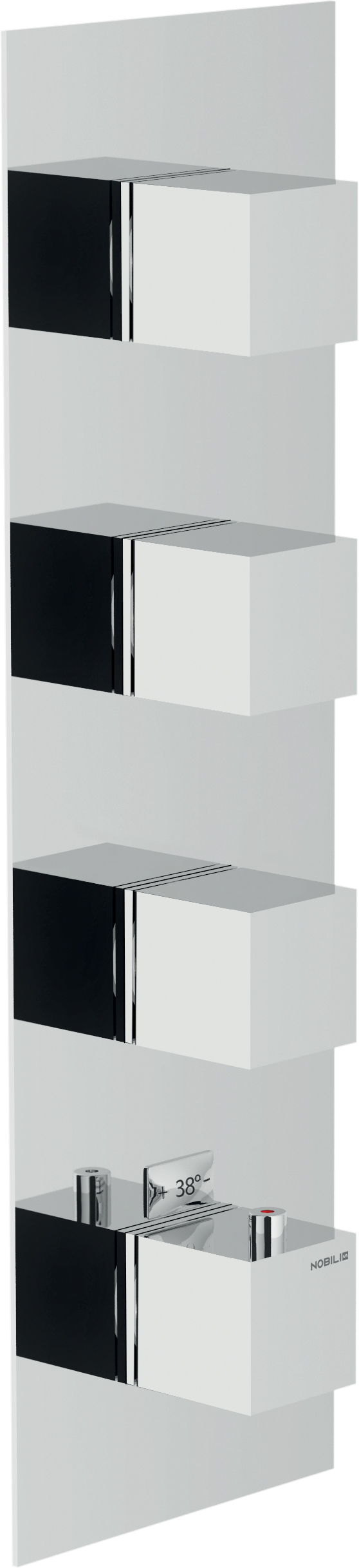 Смеситель для ванны термостатический Paffoni Seven внешняя часть 3 выхода хром WE00103/QCR