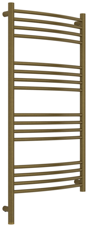 Полотенцесушитель электрический Сунержа Богема 3.1 выгнутая 1000x500 мм МЭМ нижнее левое подключение бронза состаренная HOG0560021050