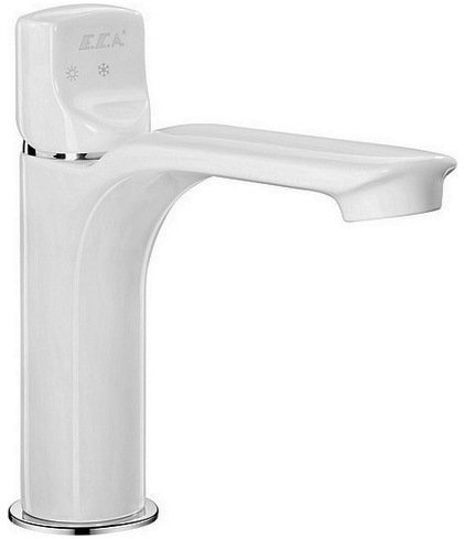 Смеситель для раковины Bravat MYRA 130 без донного клапана белый хром 104108986EX