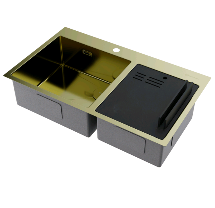 Мойка кухонная OMOIKIRI Akisame Side 860х510 мм светлое золото 4997048