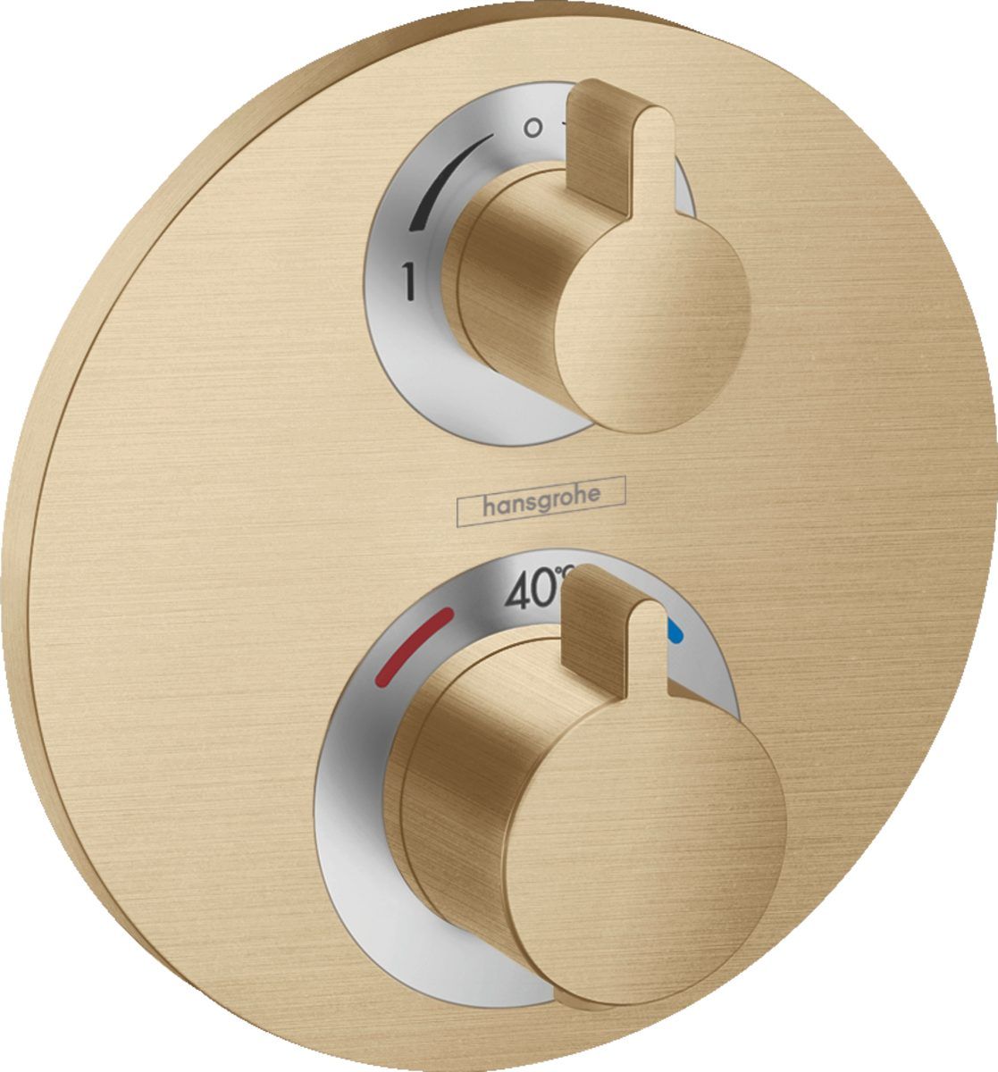 Термостат для душа Hansgrohe Ecostat S на 2 потребителя встраиваемый бронза шлифованная 15758140