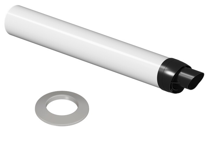 Труба коаксиальная полипропиленовая Baxi 80/125 мм L-1000 мм с наконечником KMT71408891