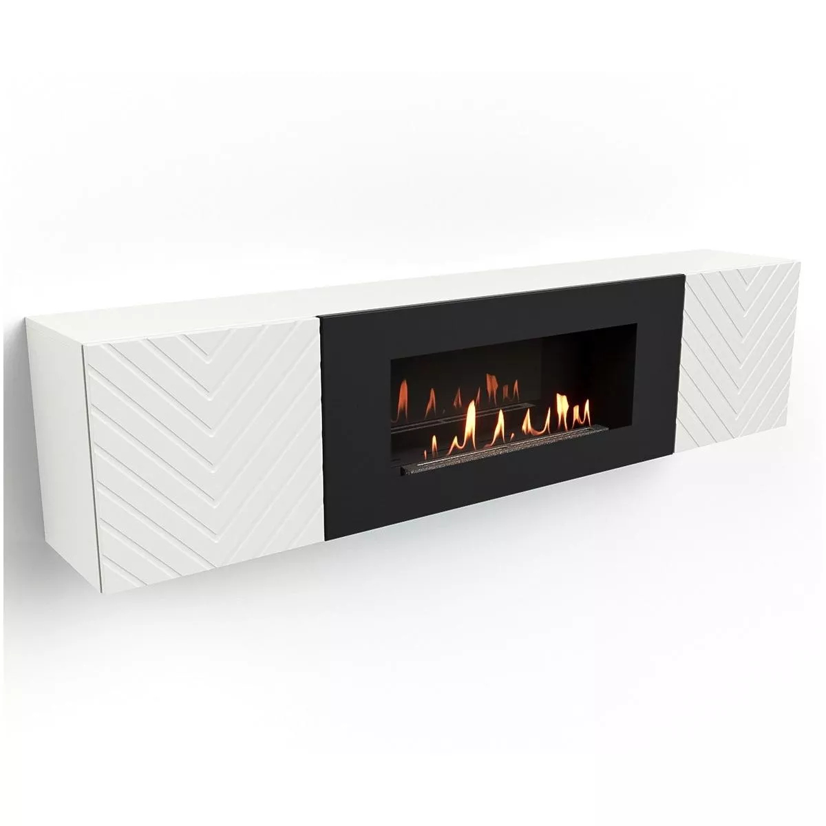 Тумба ТВ с биокамином Firelight BFP-P1700V белая 17995