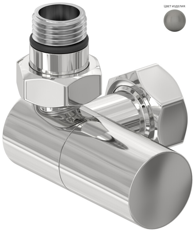 Вентиль Сунержа 3D G 1/2 x 3/4 левый цилиндр 900714021234 RAL 9007