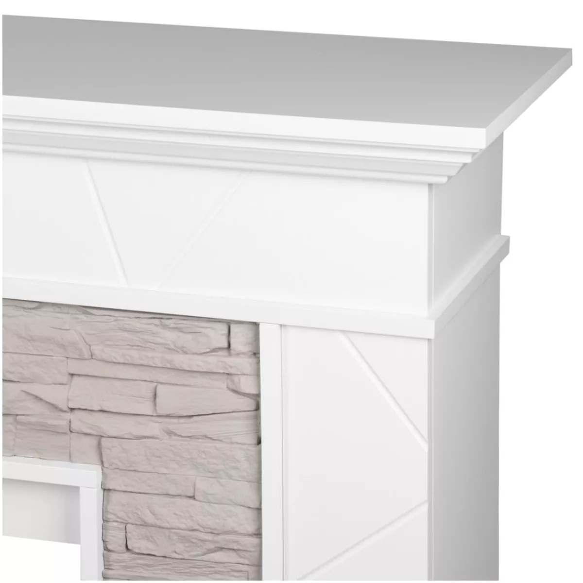 Портал для камина Firelight Miami 25 белый / серый 18810