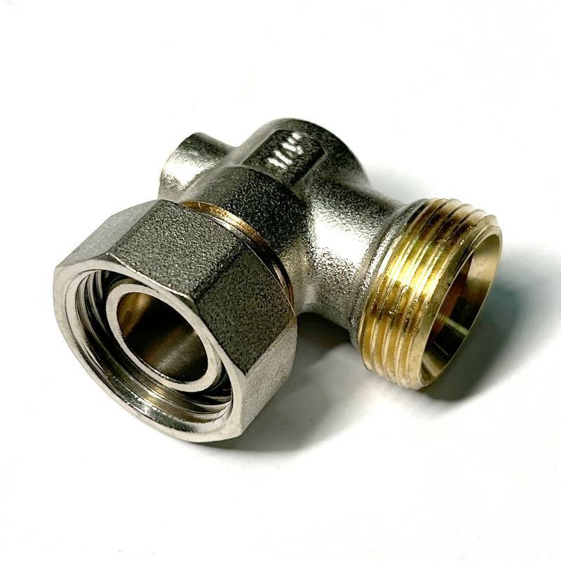 Узел радиаторный угловой Pettinaroli 195N 3/4 EK x 3/4 EK с шаровым краном 195N3301