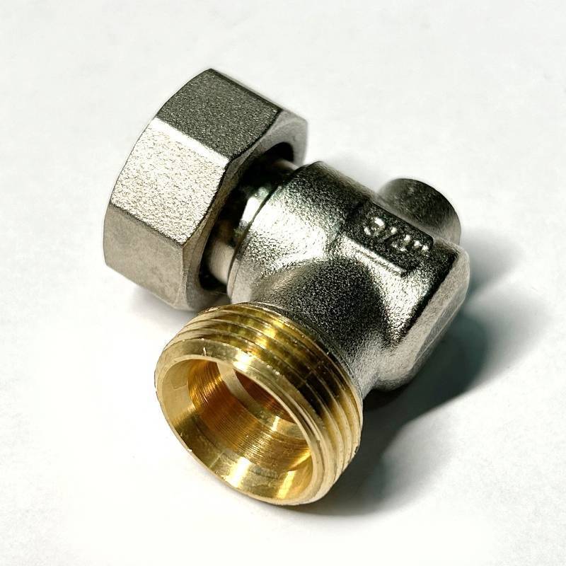 Узел радиаторный угловой Pettinaroli 195N 3/4 EK x 3/4 EK с шаровым краном 195N3301