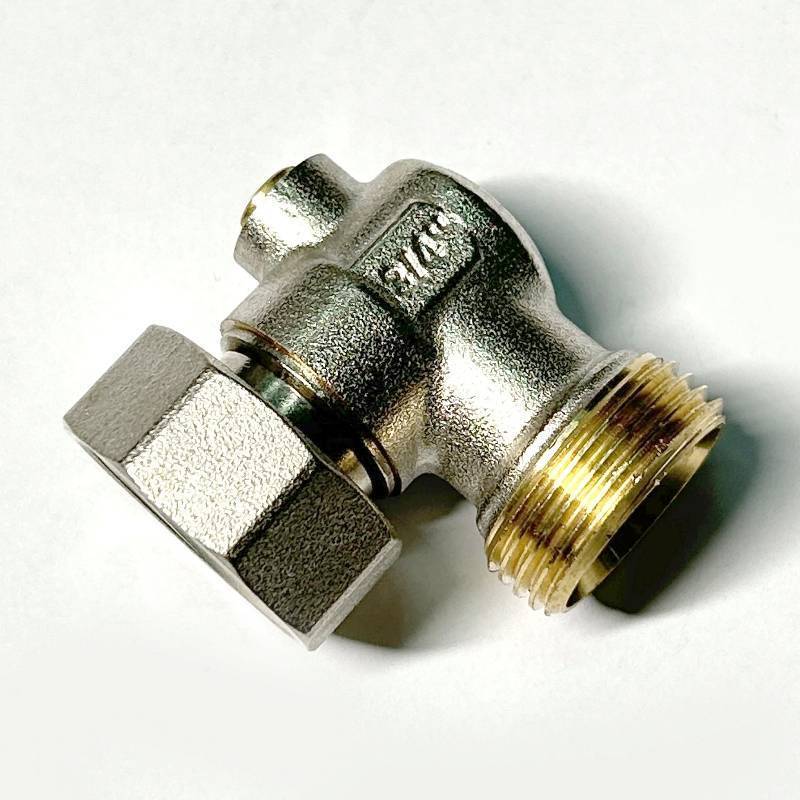 Узел радиаторный угловой Pettinaroli 195N 3/4 EK x 3/4 EK с шаровым краном 195N3301