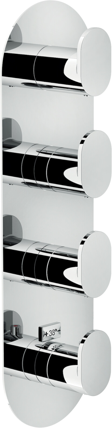 Смеситель для ванны термостатический UP 4 выхода внешняя часть хром UP94104CR