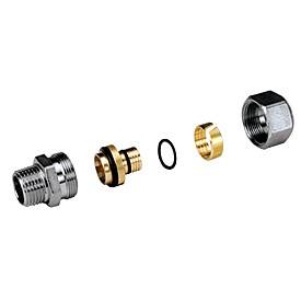 Фитинг прямой Giacomini 16x2 мм 1/2 НР латунь хромированная R187MX048