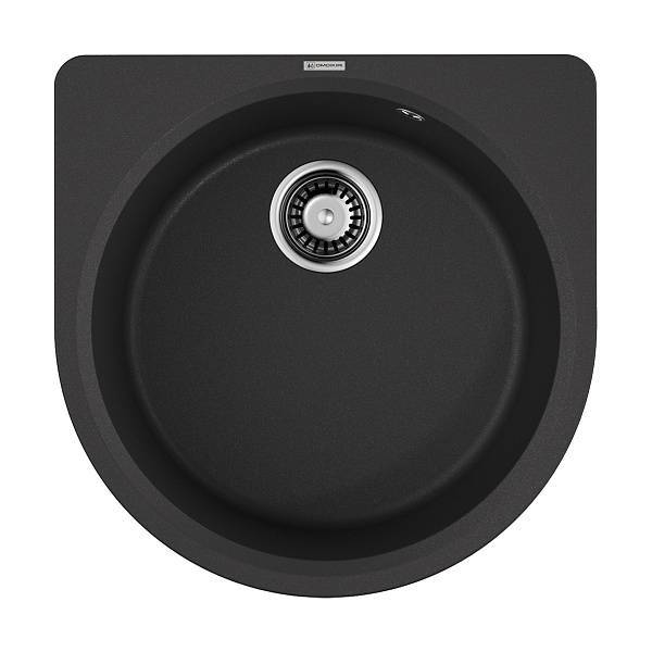 Кухонная мойка Omoikiri Akegata 51-BL Artgranit 51x51 см черный 4993758