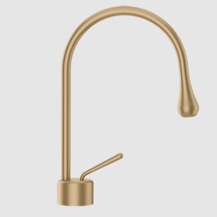 Смеситель для раковины Gessi Goccia на столешницу бронза PVD 33601726