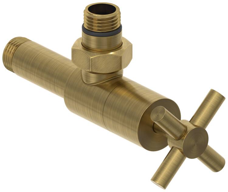 Вентиль угловой Сунержа Крест G 1/2 x G 1/2 состаренная латунь 05114081212