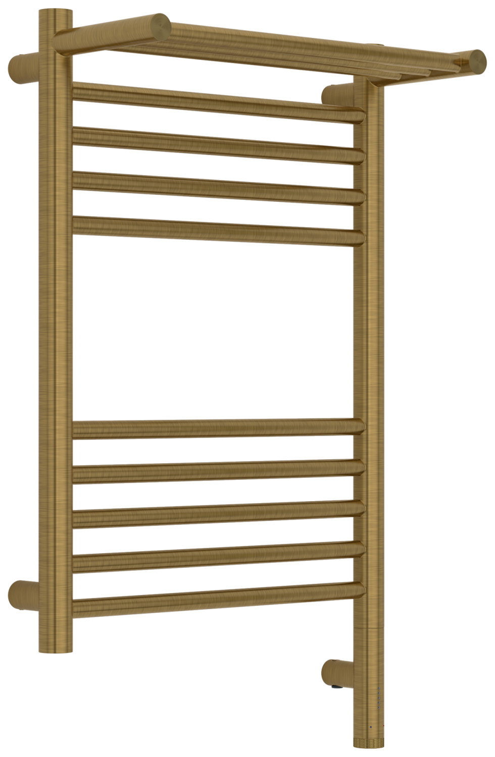 Полотенцесушитель электрический Сунержа Богема 3.1 с полкой 400х600 мм правый состаренная латунь браш 051-6007-6040