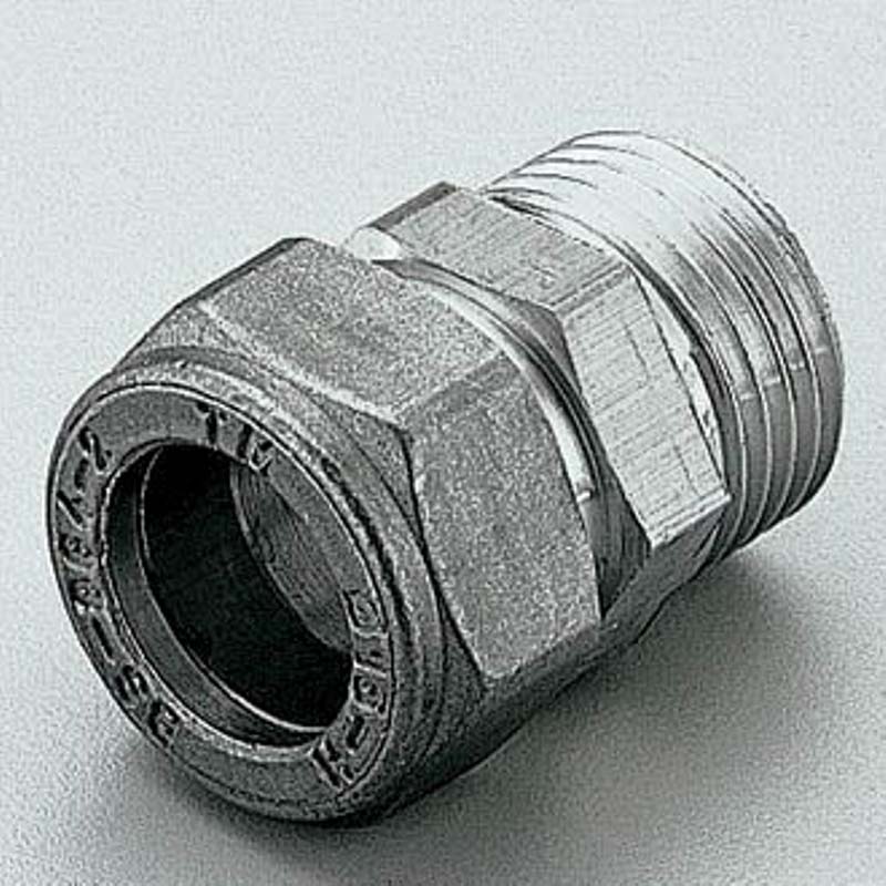 Муфта обжимная Tiemme никелированная 18х3/4 НР 1100031