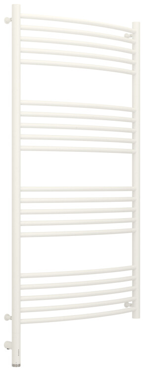 Полотенцесушитель электрический Сунержа Богема 3.0 выгнутая 1200x600 мм МЭМ нижнее слева белый матовый 3058021260