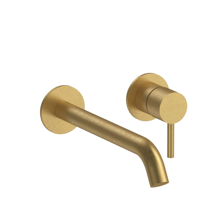 Смеситель для раковины Fantini Nostromo встраиваемый в стену вынос 250 мм цвет Pure Brass PVD 50Q7E812B