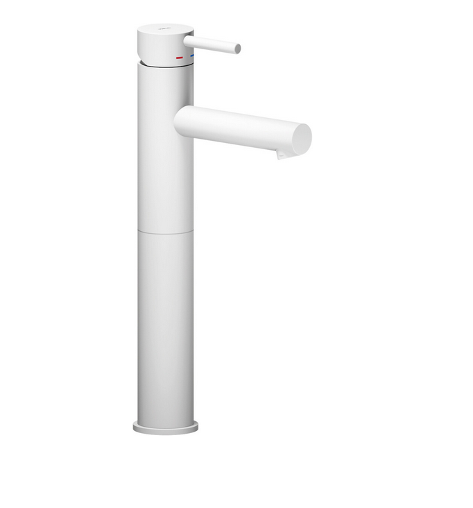 Смеситель для раковины Nobili LIVE высокий матовый белый LV00428/2WM