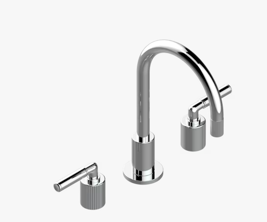 Смеситель для раковины THG Estrela with lever на 3 отверстия PVD матовый золотистый U3KH53152
