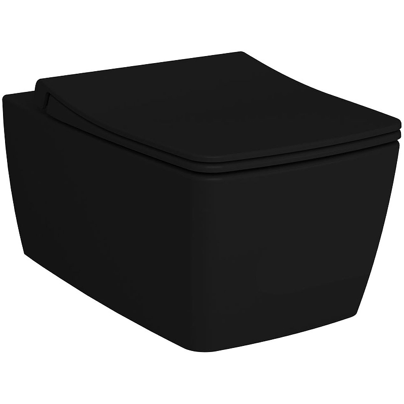 Унитаз подвесной безободковый VitrA Metropole матовый черный 7672B083-0101