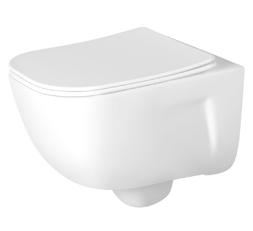 Унитаз-биде подвесной безободковый Aquanet Дива 510х350х360 мм сиденье soft-close со смесителем AQ2012B-00