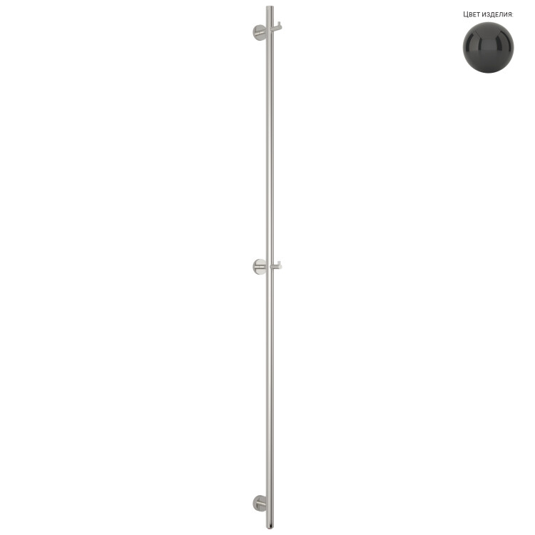 Полотенцесушитель электрический Сунержа Аскет 1650x50 мм черно-серый RAL 7021 7021-0850-1650