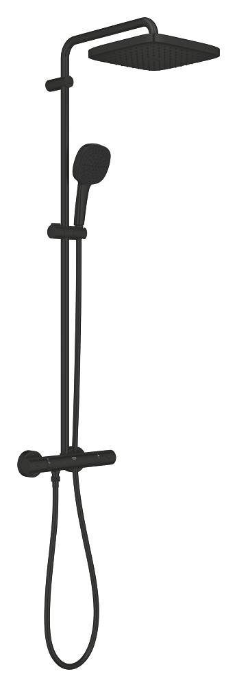 Душевая система GROHE Tempesta System 250 Cube с термостатом матовый черный 266892431