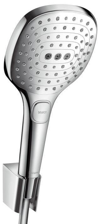 Душевой набор Hansgrohe Raindance Select E 120 3jet с держателем и шлангом 160 см хром 26720000