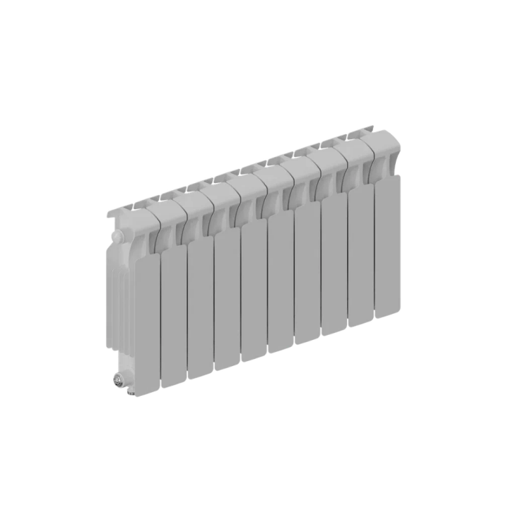 Радиатор биметаллический RIFAR MONOLIT VENTIL 350 10 секций нижнее подключение MN-350-10-VR RAL 9016