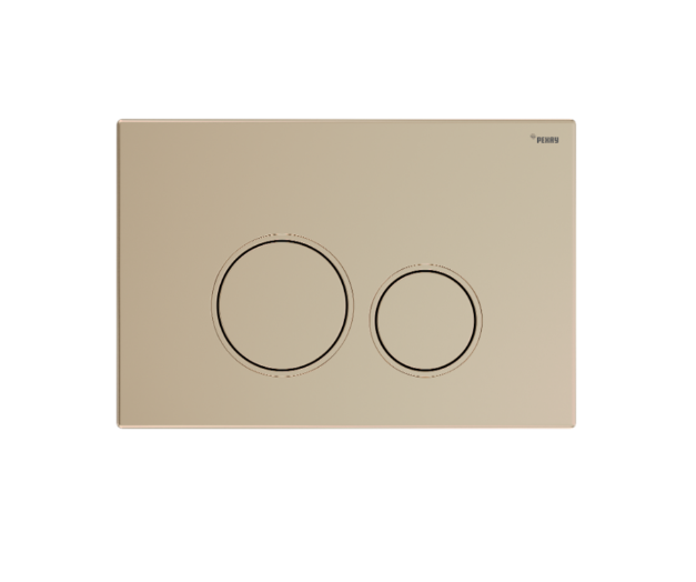 Панель смыва, РЕХАУ, NOVA ORB 001, для унитаза, шгв 245-14.5-165, с круглыми клавишами, пластик, цвет-золото матовое