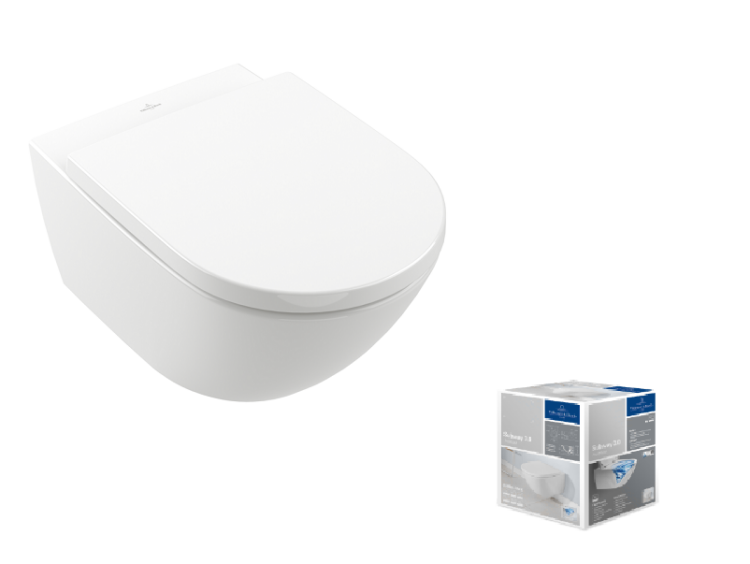 Унитаз подвесной безободковый Villeroy & Boch Subway 3.0 370х560х360 мм альпийский белый 4670TS01