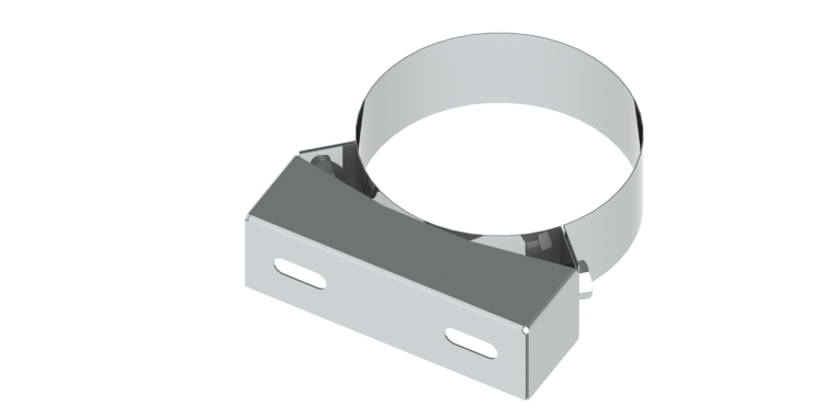 Хомут стеновой/потолочный жесткий Jeremias отступ 50 мм Ø180 мм DW21180