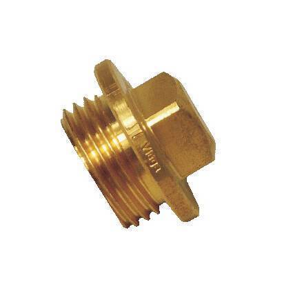 Заглушка с наружной резьбой Viega 3/4 латунь с квадратом 101626