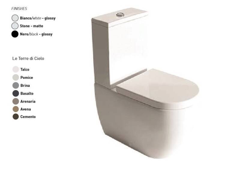 Сливной бачок Cielo Smile Mini 340х140х420 мм Basalto SMCMC BA