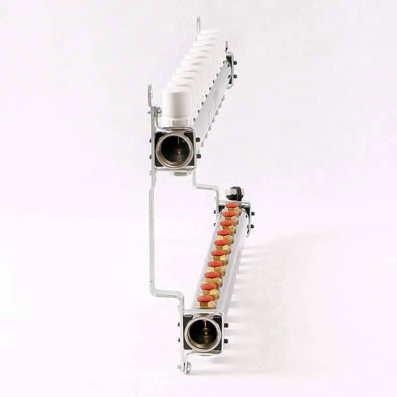 Коллекторная группа из нержавеющей стали Uni-Fitt 315S с регулировочными и термостатическими вентилями 1 x 3/4 EK 10 выходов 451I4310