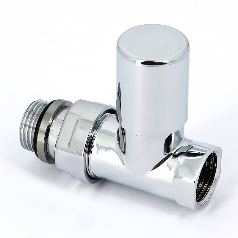 Вентиль радиаторный ручной Carlo Poletti Compact 1/2 НВ прямой хром V150710B