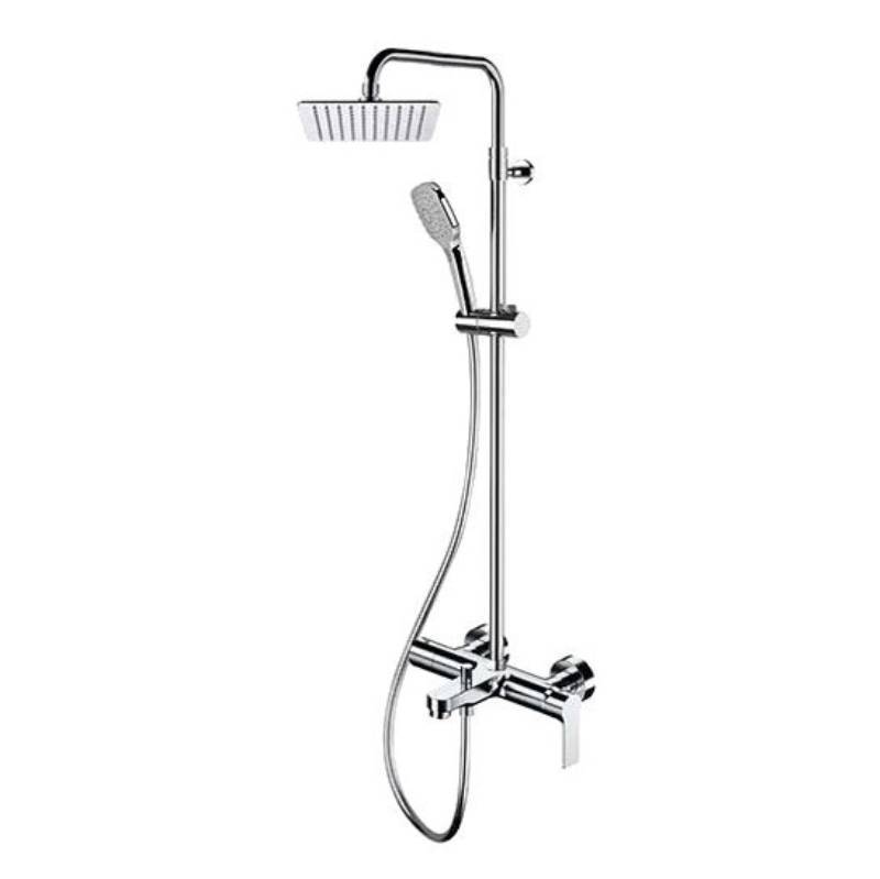 Душевая система для ванны Remer Energy Square Line верхний душ 25х25 см хром EY34A8CPUFD25G