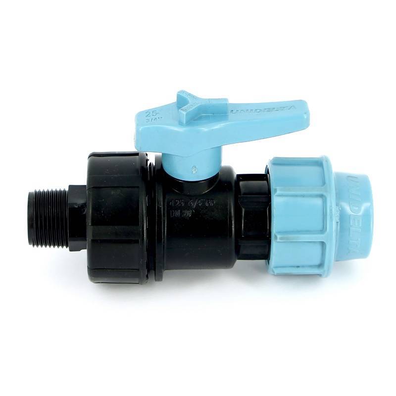 Кран для труб ПНД Unidelta НВ 3/4 полипропилен PP-B 1075003003001
