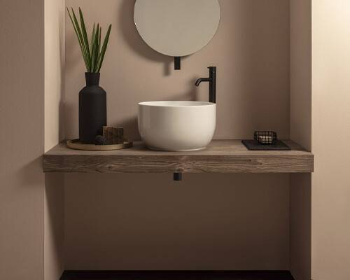 Раковина Globo T-EDGE 380х380х210 мм без отверстия для смесителя TE038BI