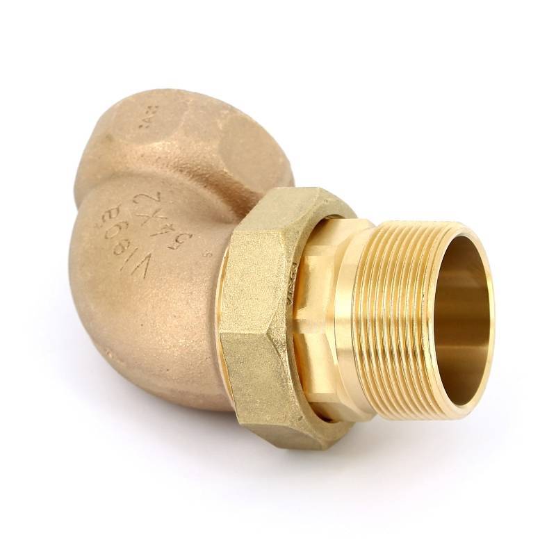 Разъемное соединение Viega 2 НВ угловое бронза с плоской прокладкой 348717