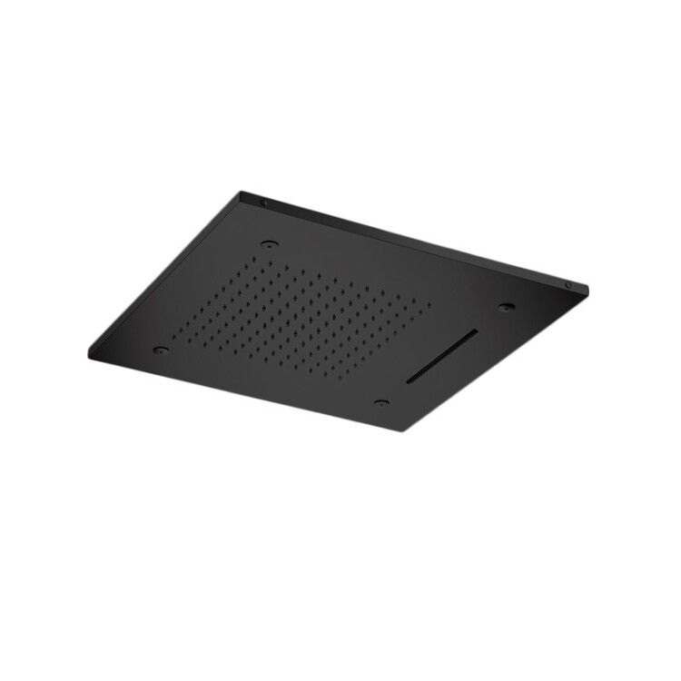 Верхний душ Almar Chromotherapy 500x500 мм потолочный встраиваемый черный матовый E044139MB