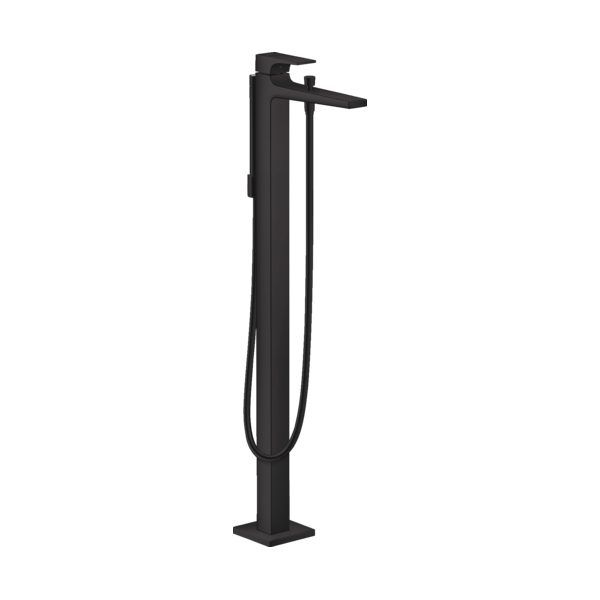 Комплект смесителя для ванны Hansgrohe Metropol напольный матовый черный 32532670/10452180
