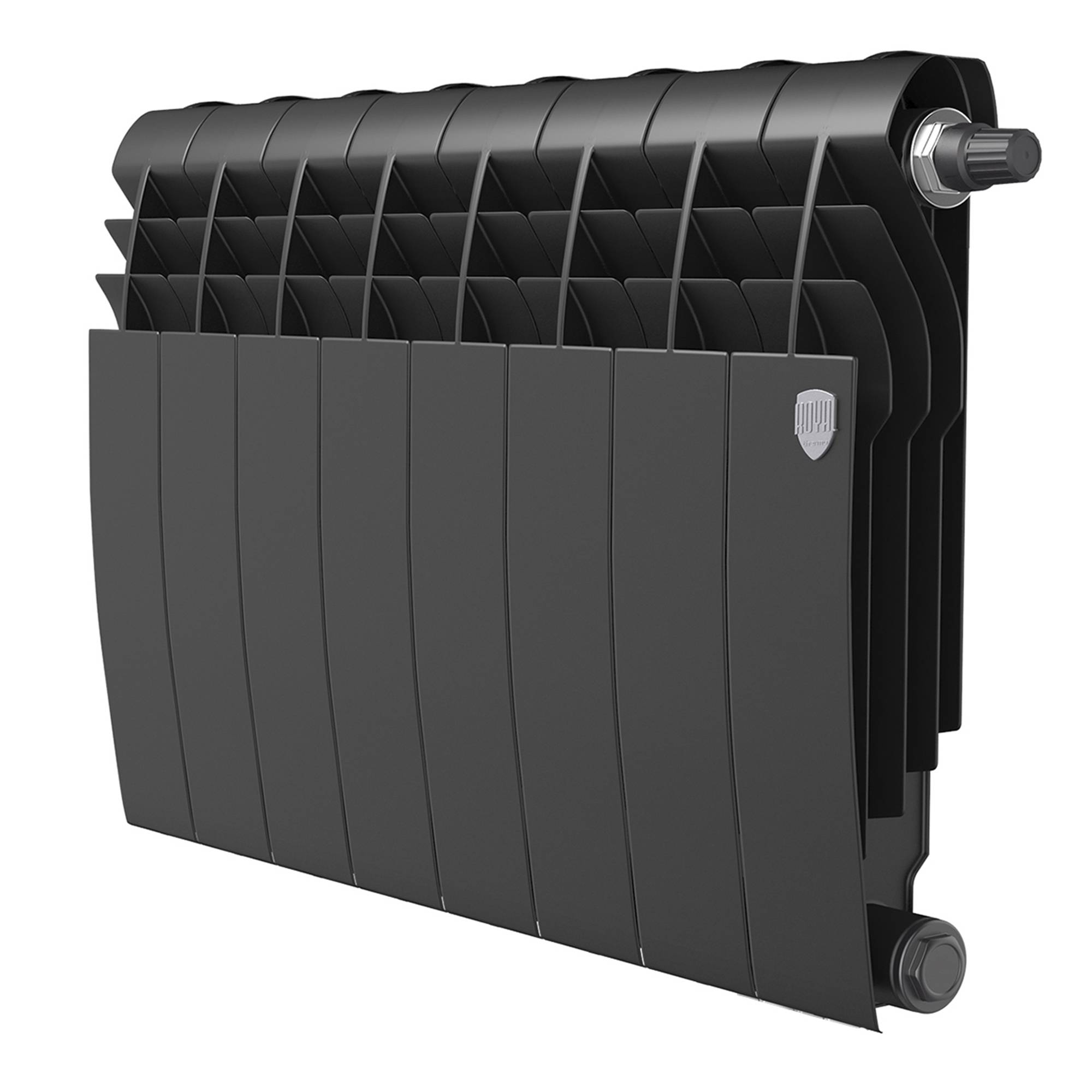 Радиатор биметаллический Royal Thermo BiLiner 350 Noir Sable VDR 8 секций нижнее подключение НС-1309715