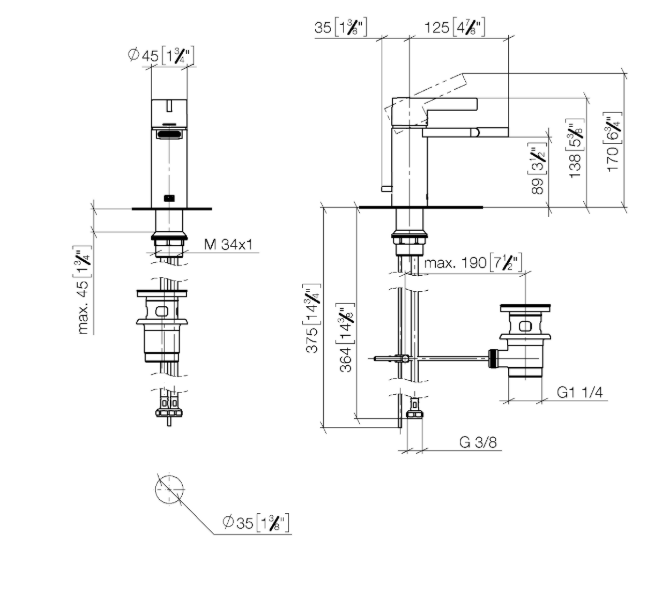 Смеситель для биде Dornbracht Imo цвет хром 3360067100