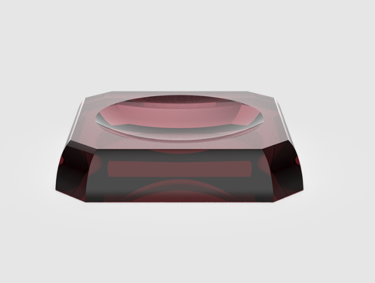 Мыльница Decor Walther Kristall 120х120х25 мм бордовая Rich Burgundy 0931697