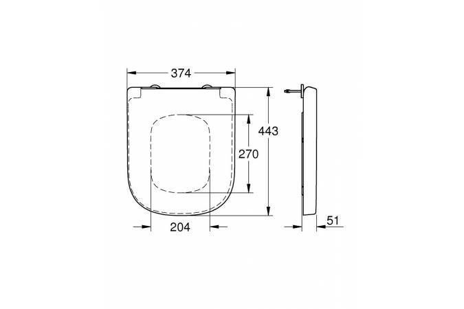 Сиденье для унитаза GROHE Euro Ceramic с микролифтом 39330001