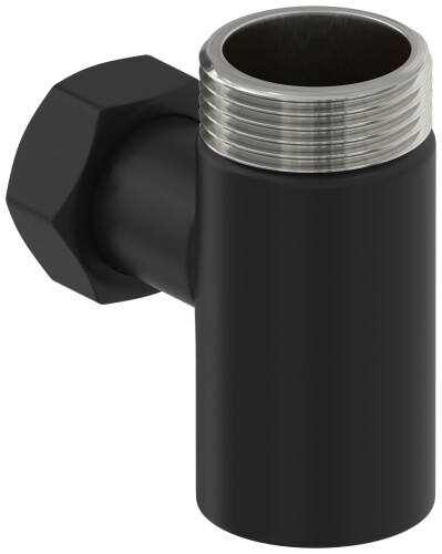 Уголок Сунержа со спускным клапаном 1 НР x 3/4 НГ черный матовый 3115110134