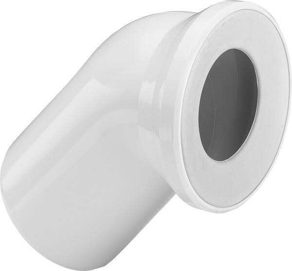 Отвод REHAU RAUPIANO Plus 22° 110 мм полипропилен для унитаза 11216041001