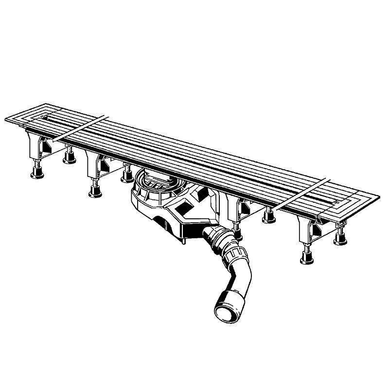 Корпус душевого лотка Viega Advantix Vario 300-1200 мм высота 70 мм 736736