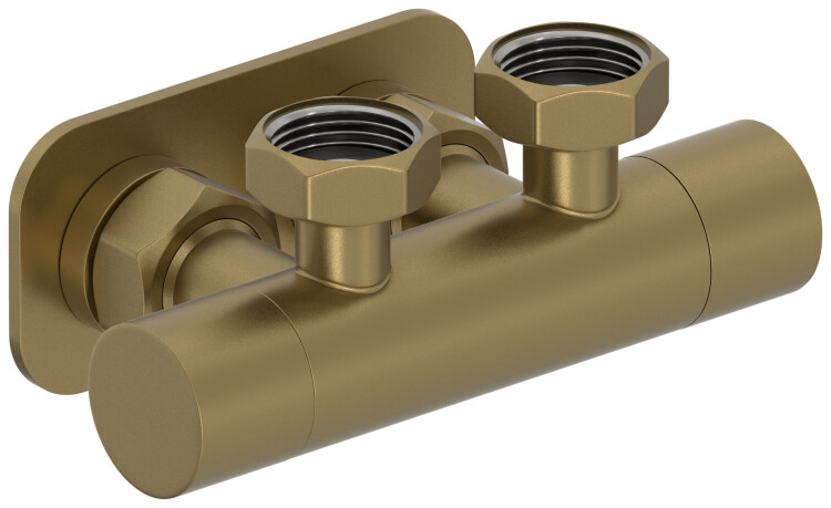 Вентиль Сунержа EU50 G 3/4 x G 3/4 угловой скрытый золотой шелк 32-1418-3434